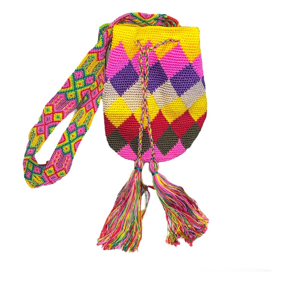 Artisan crafted in Chiapas Mexico - handmade crochet hobo purse